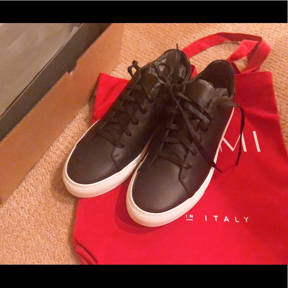 M. Gemi The Lucent. Men's Black Leather Sneakers